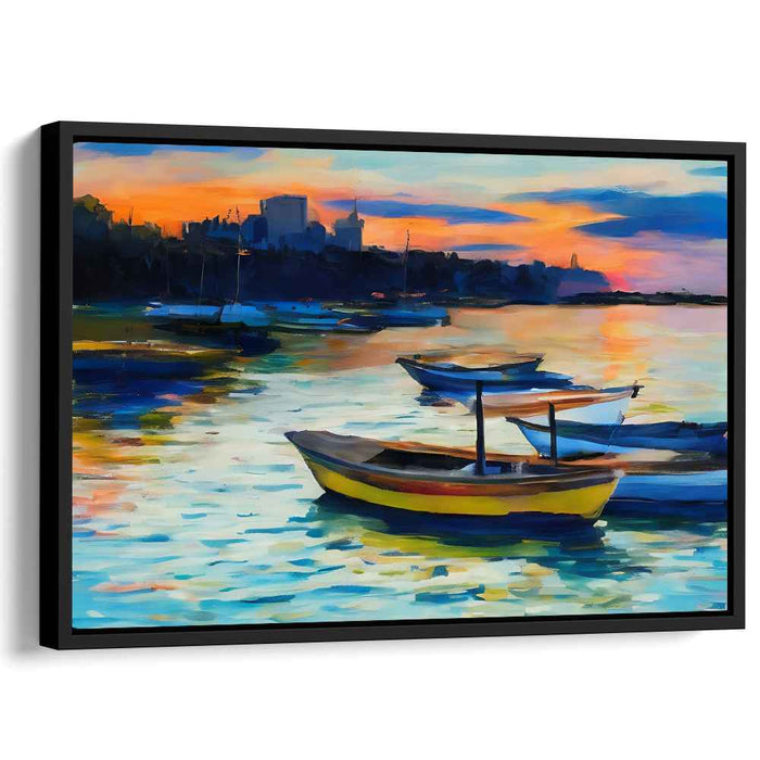 Line Art Sunset Boats #110