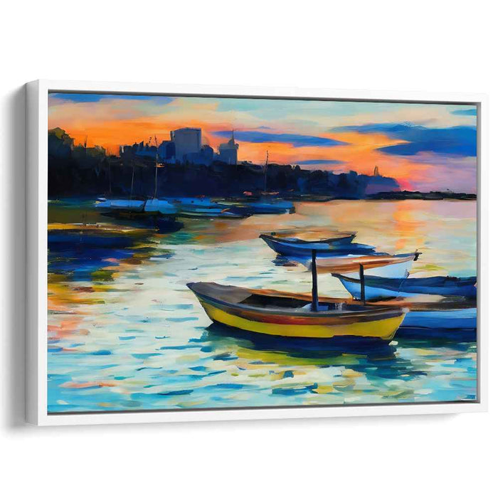 Line Art Sunset Boats #110