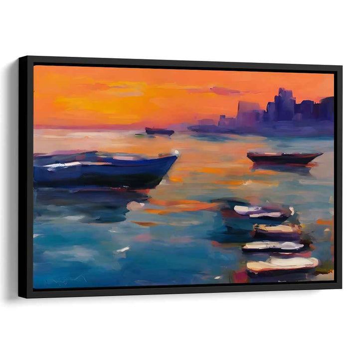 Colorful Wave Symphony: Vibrant Impressionist Seascape Canvas Art