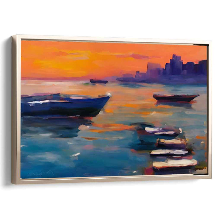Colorful Wave Symphony: Vibrant Impressionist Seascape Canvas Art