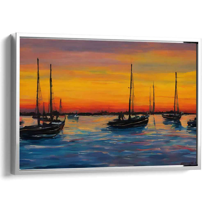 Oceanic Chroma: A Vivid Seascape Canvas Art