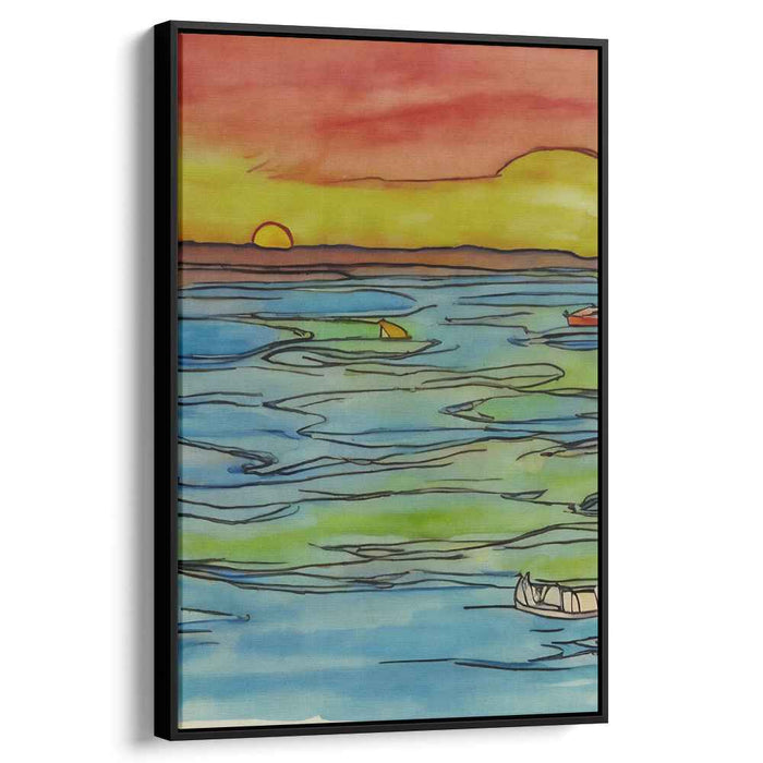 Marine Enchantment: Whimsical Ocean Illustration Canvas Art Print