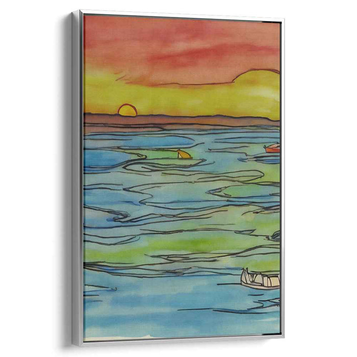 Marine Enchantment: Whimsical Ocean Illustration Canvas Art Print