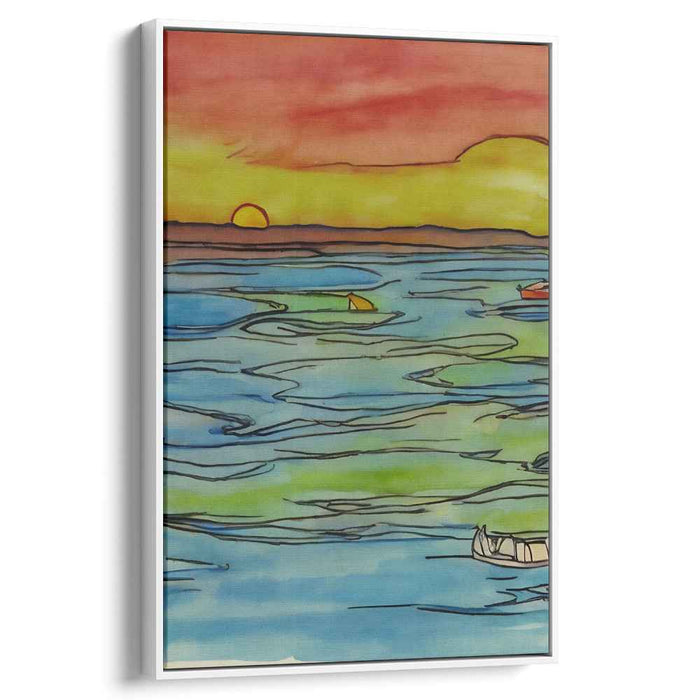 Marine Enchantment: Whimsical Ocean Illustration Canvas Art Print