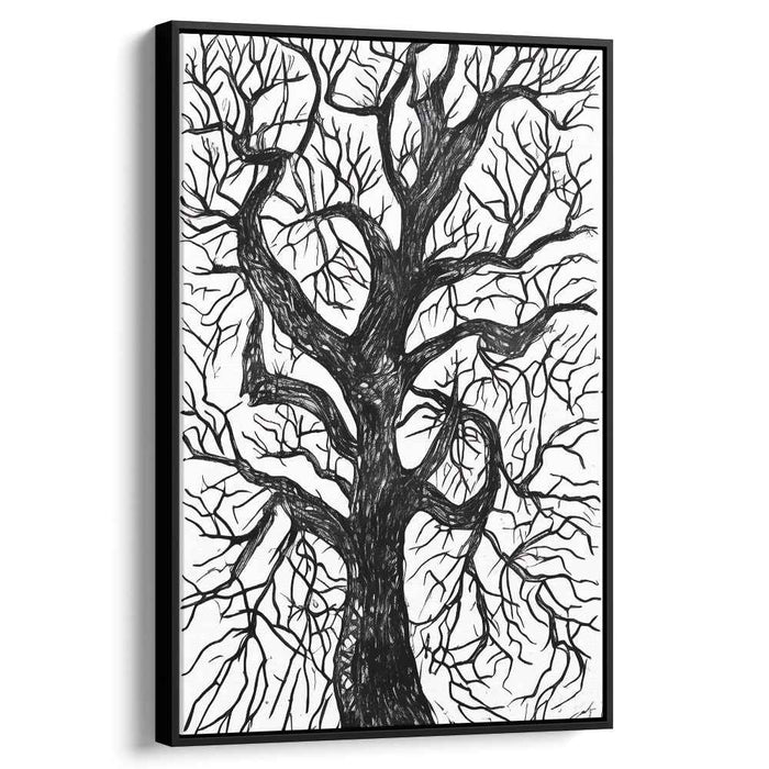 Solitude Sentinel: The Stark Silhouette of a Lone Tree