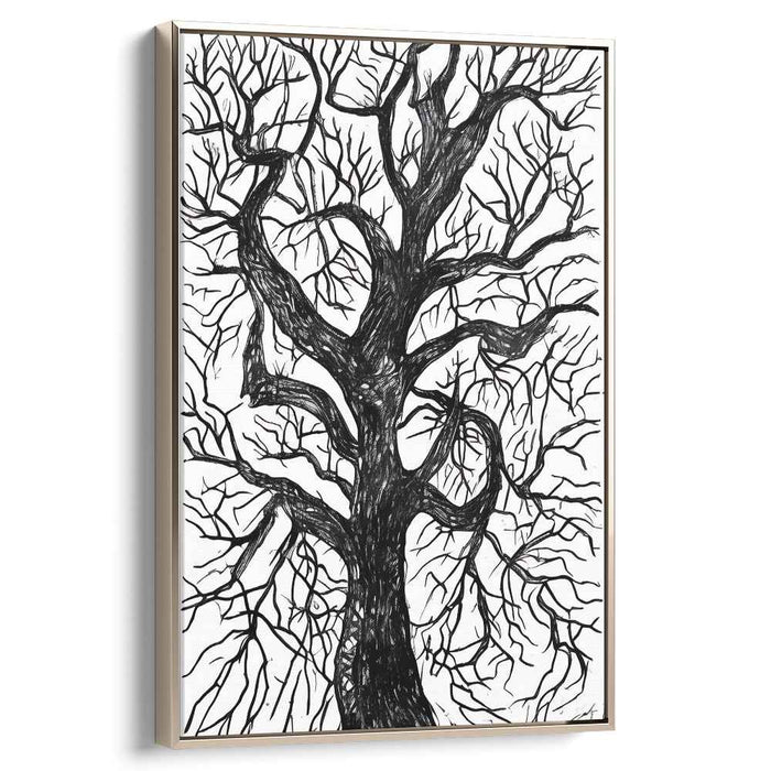 Solitude Sentinel: The Stark Silhouette of a Lone Tree