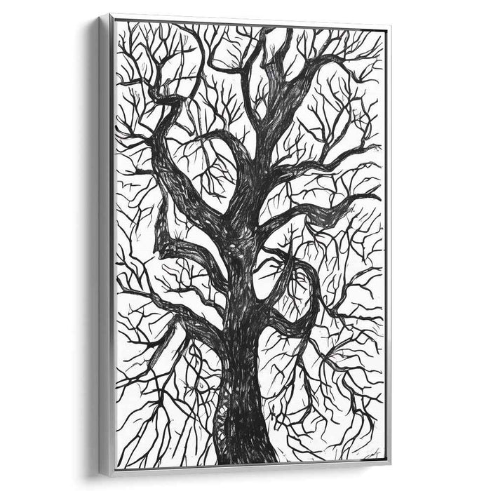 Solitude Sentinel: The Stark Silhouette of a Lone Tree