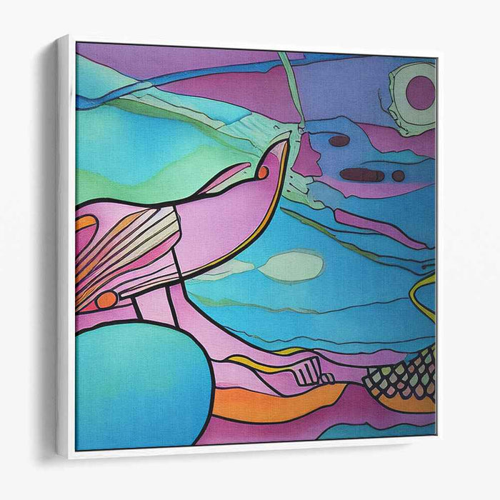 Transcendent Illusion: Abstract Surrealist Fantasy Canvas Art Print