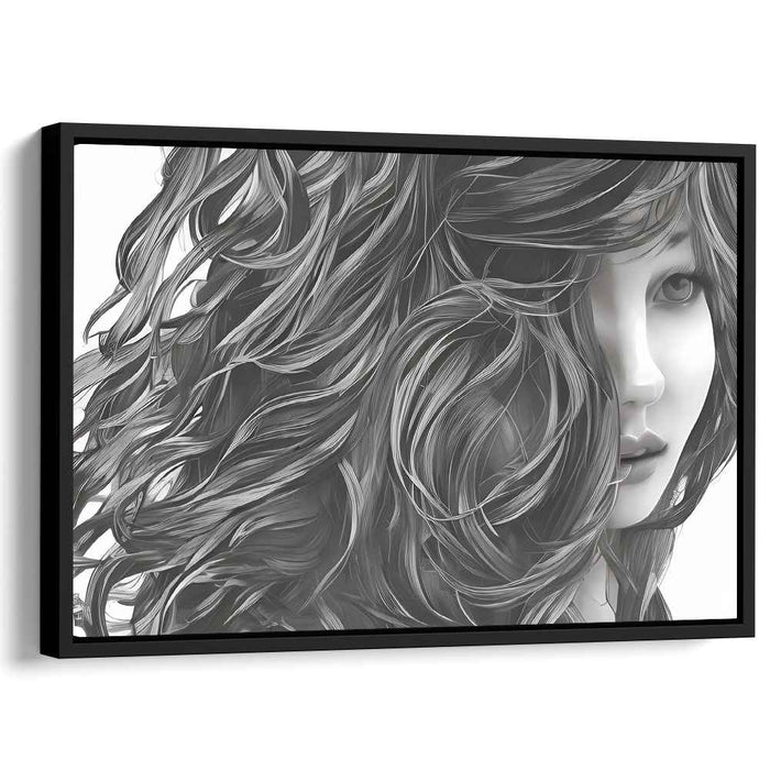 Graceful Monochrome Stance: Monochrome Portrait of Feminine Grace