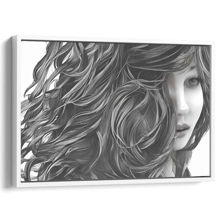 Graceful Monochrome Stance: Monochrome Portrait of Feminine Grace