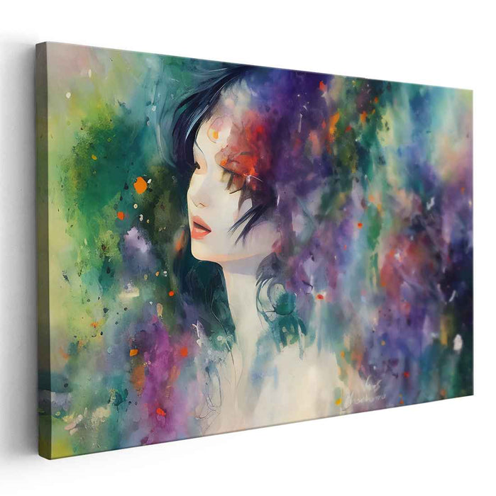 Chromatic Soul Serenade: Abstract Expressionist Portrait in Vibrant Hues