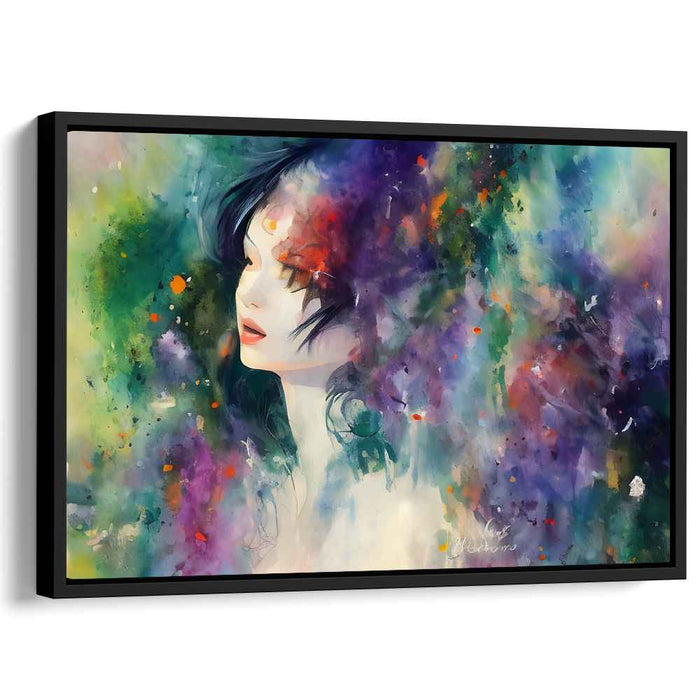 Chromatic Soul Serenade: Abstract Expressionist Portrait in Vibrant Hues