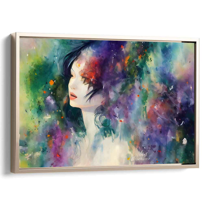 Chromatic Soul Serenade: Abstract Expressionist Portrait in Vibrant Hues