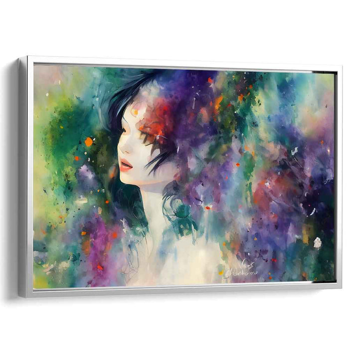 Chromatic Soul Serenade: Abstract Expressionist Portrait in Vibrant Hues