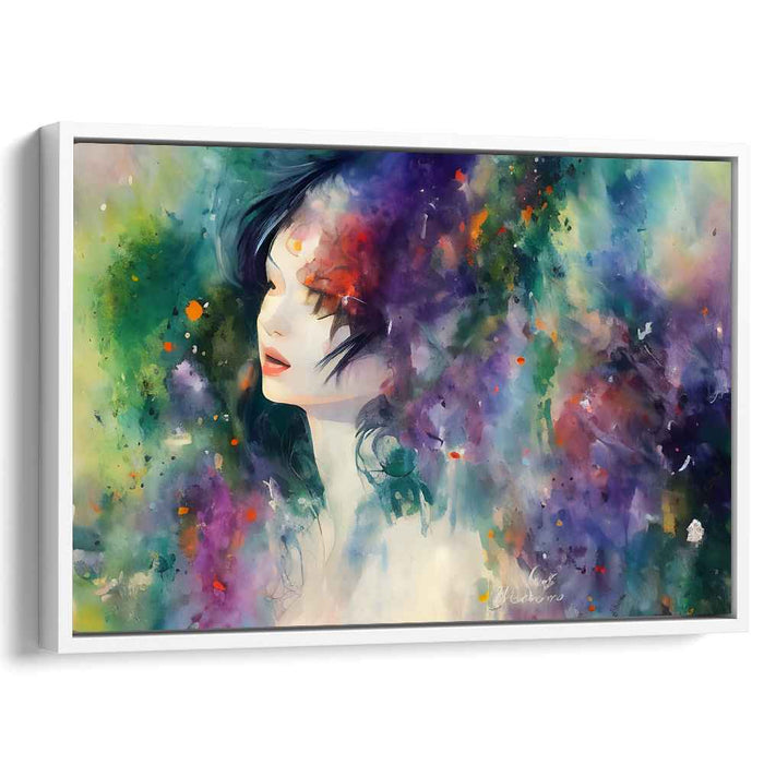 Chromatic Soul Serenade: Abstract Expressionist Portrait in Vibrant Hues