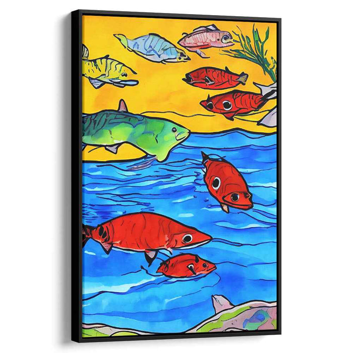 Coral Carousel: Vivid Marine Life Canvas Art