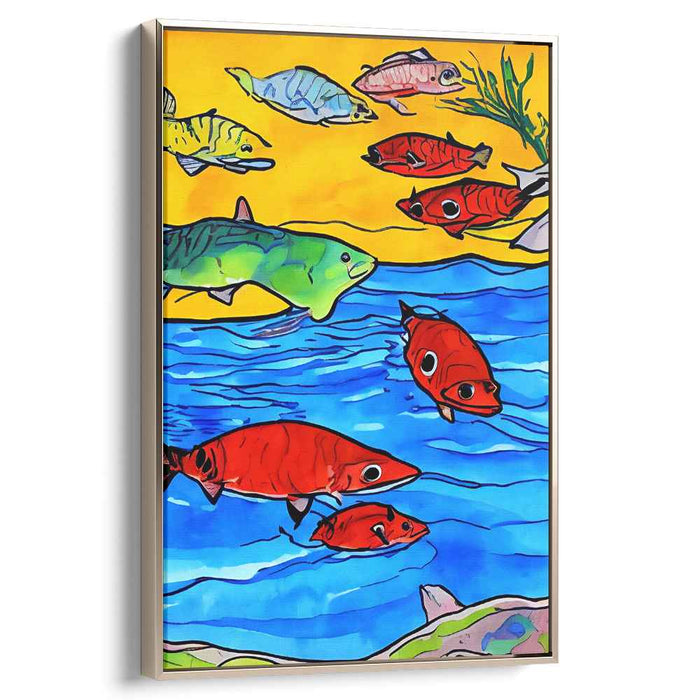Coral Carousel: Vivid Marine Life Canvas Art