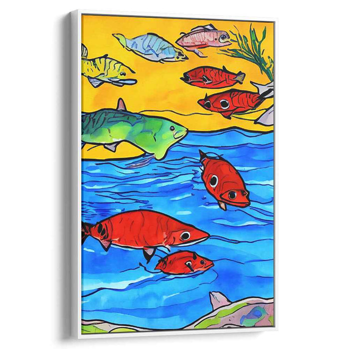 Coral Carousel: Vivid Marine Life Canvas Art