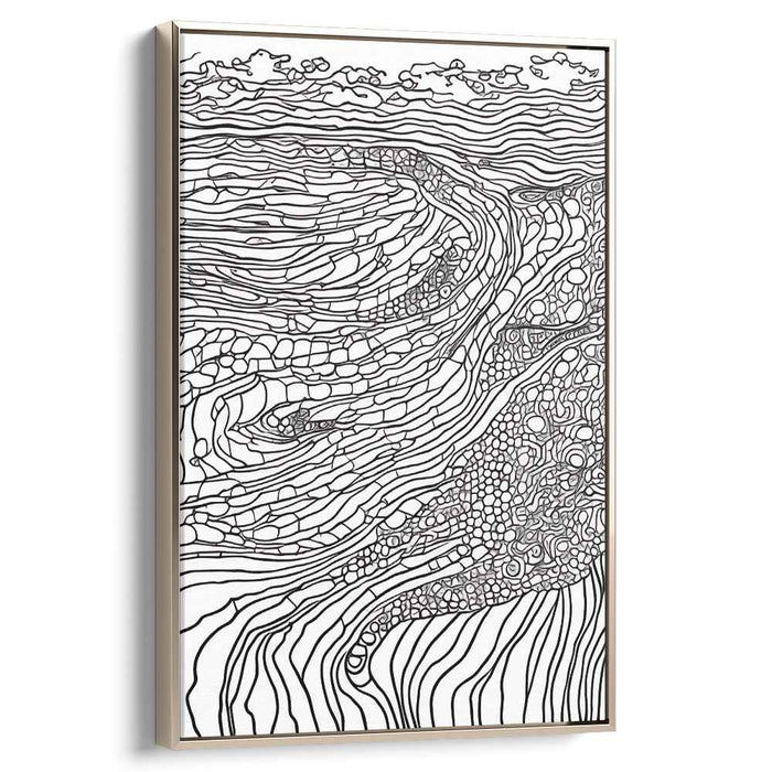 Shades Within Shadows: Intricate Black and White Abstract Canvas Art