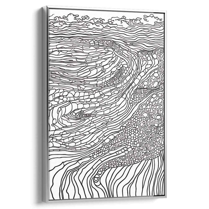 Shades Within Shadows: Intricate Black and White Abstract Canvas Art