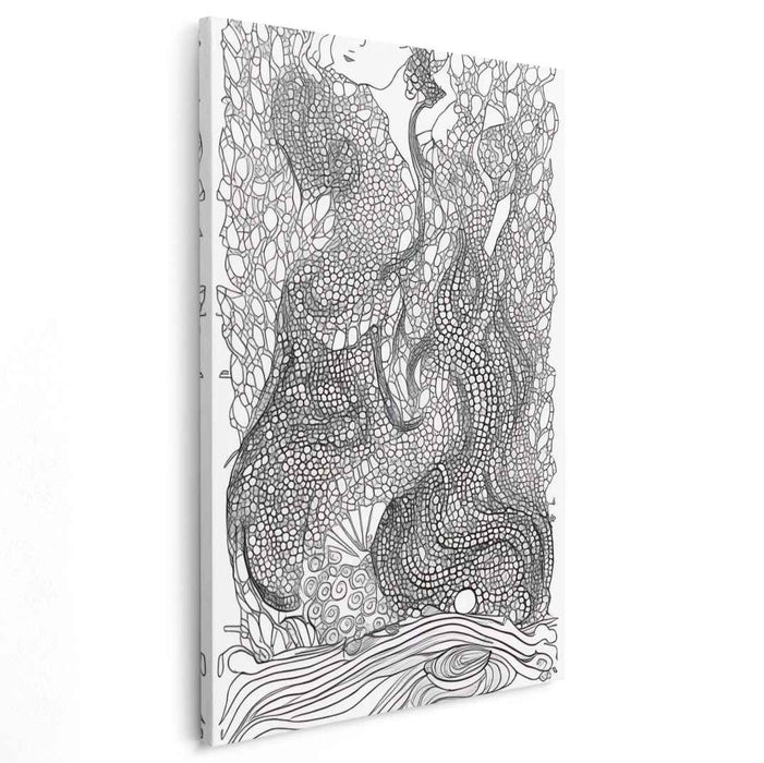 Illusionary Fragmentation: Abstract Surrealist Mosaic Canvas Art Print