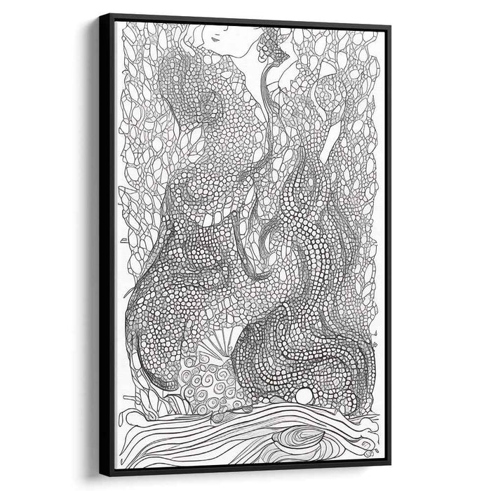 Illusionary Fragmentation: Abstract Surrealist Mosaic Canvas Art Print