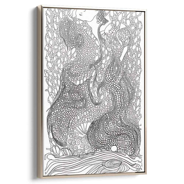 Illusionary Fragmentation: Abstract Surrealist Mosaic Canvas Art Print