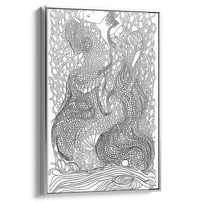 Illusionary Fragmentation: Abstract Surrealist Mosaic Canvas Art Print