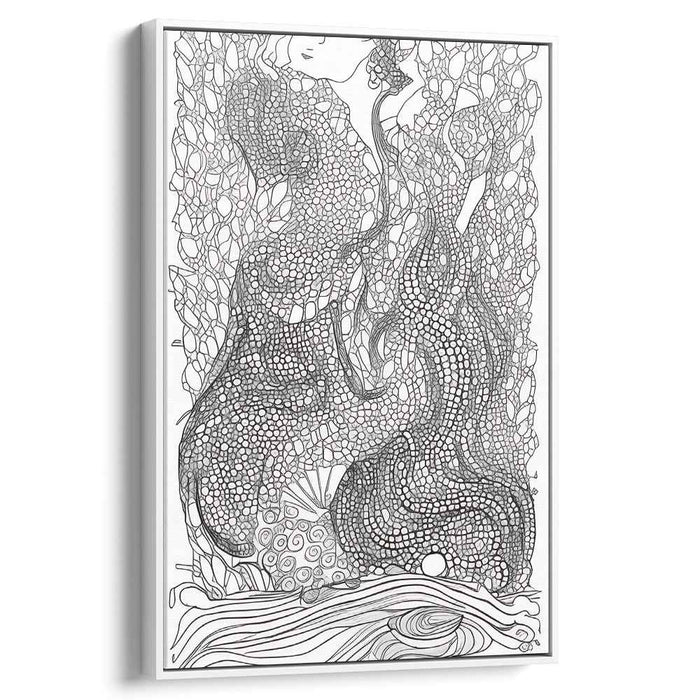 Illusionary Fragmentation: Abstract Surrealist Mosaic Canvas Art Print