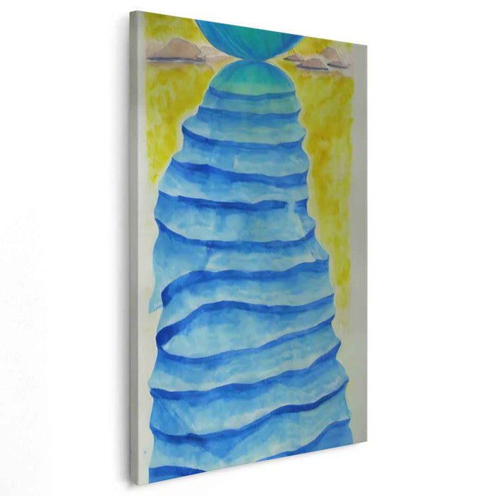 Enigmatic Depths of Azure Glitter: A Surrealist Journey in Blue and Gold