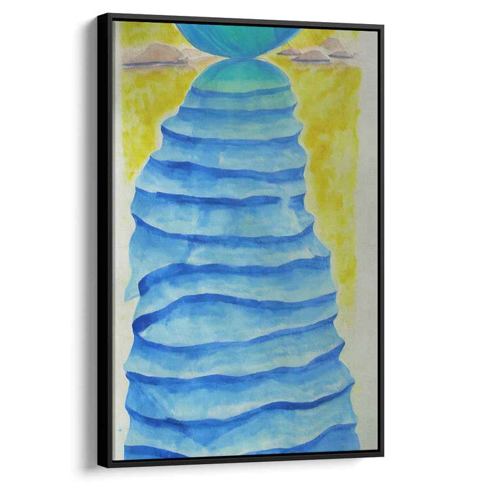 Enigmatic Depths of Azure Glitter: A Surrealist Journey in Blue and Gold