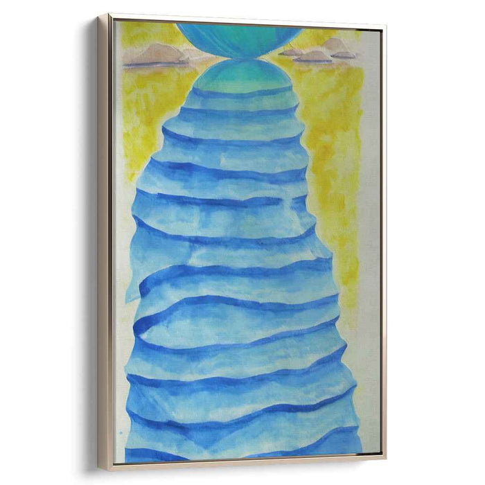 Enigmatic Depths of Azure Glitter: A Surrealist Journey in Blue and Gold