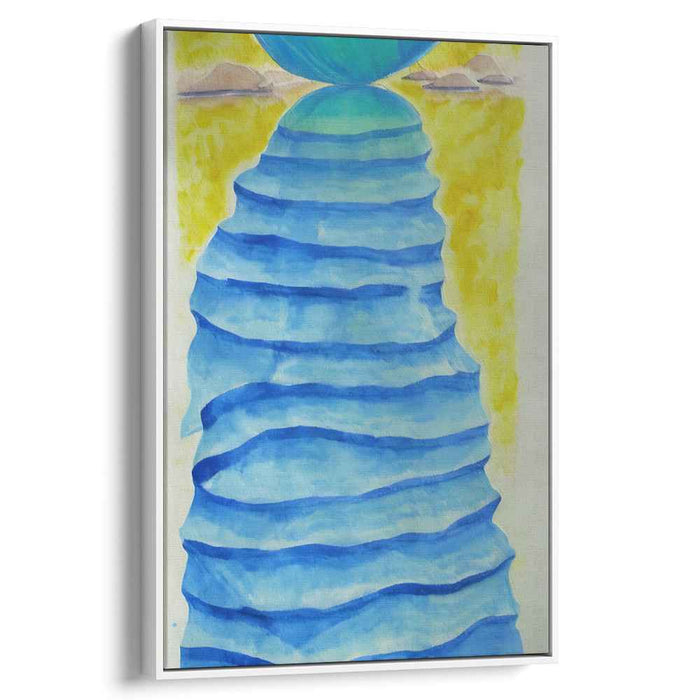 Enigmatic Depths of Azure Glitter: A Surrealist Journey in Blue and Gold