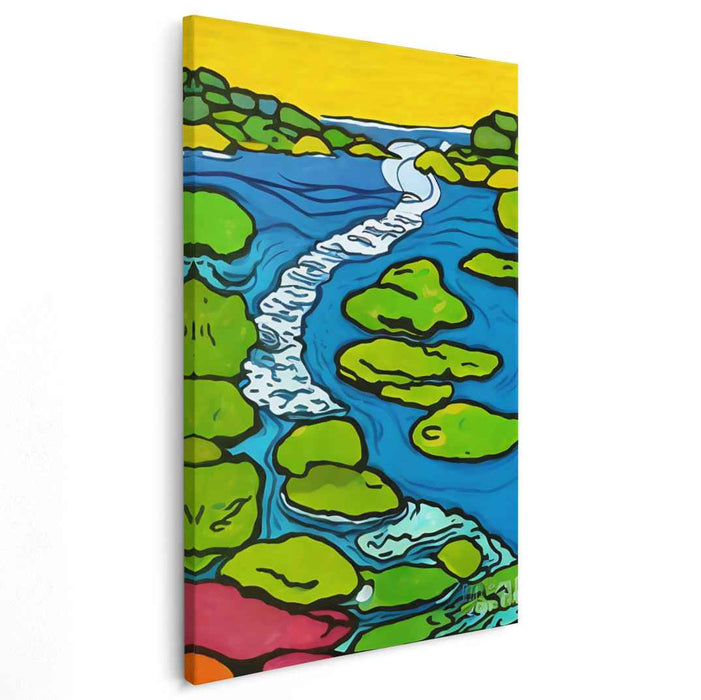 Vivid Wilderness Canvas Burst: Bold and Colorful Nature Canvas Art Print