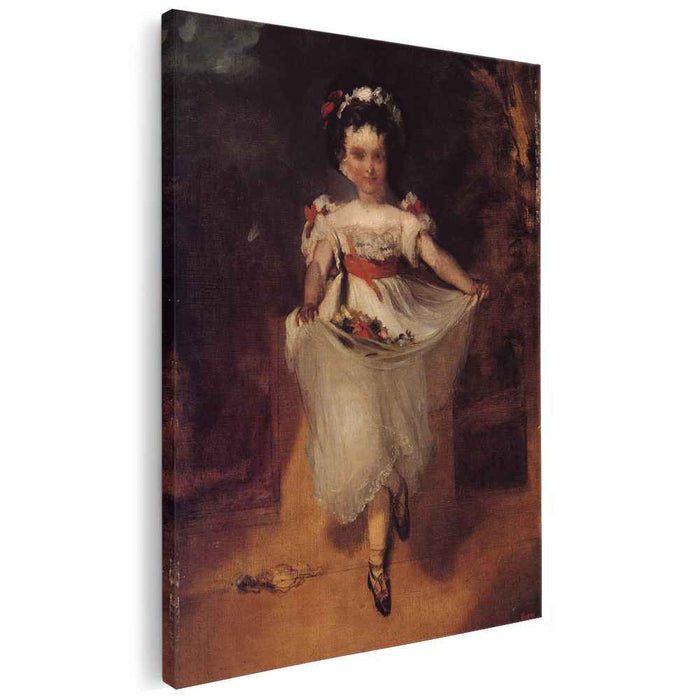 Little Girl Carrying Flowers in Her Apron (1862) by Edgar Degas