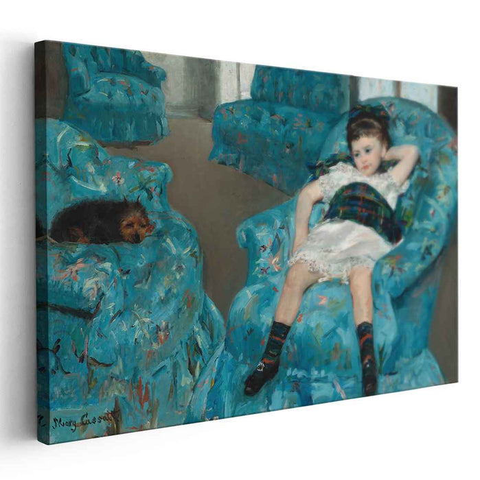 Little Girl in a Blue Armchair (1878) by Mary Cassatt