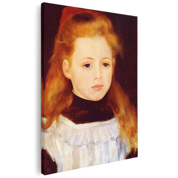 Little Girl in a White Apron (Portrait of Lucie Berard) (1884) by Pierre-Auguste Renoir