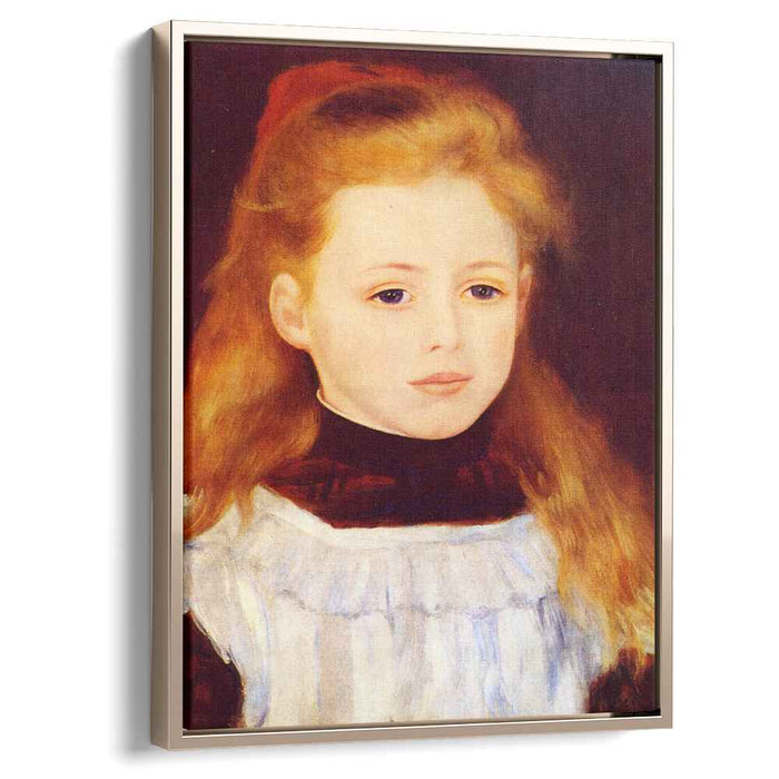 Little Girl in a White Apron (Portrait of Lucie Berard) (1884) by Pierre-Auguste Renoir