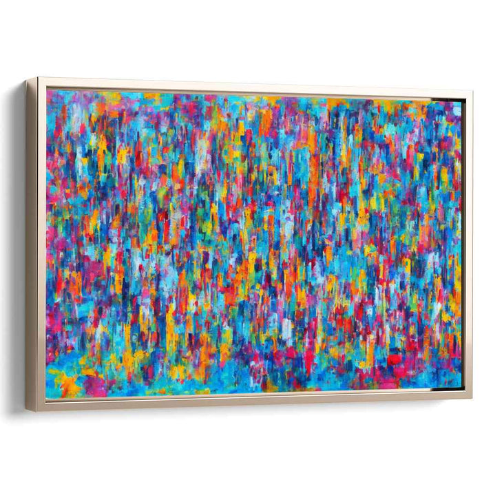 Chroma Blur: Abstract Expressionist Color Burst Canvas Art Print