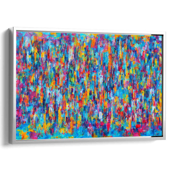 Chroma Blur: Abstract Expressionist Color Burst Canvas Art Print