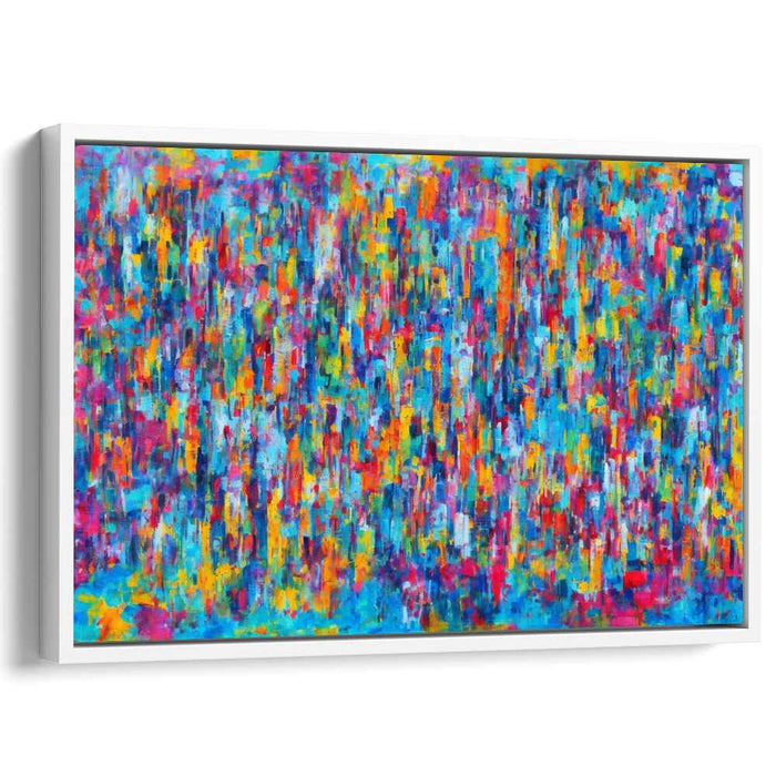 Chroma Blur: Abstract Expressionist Color Burst Canvas Art Print