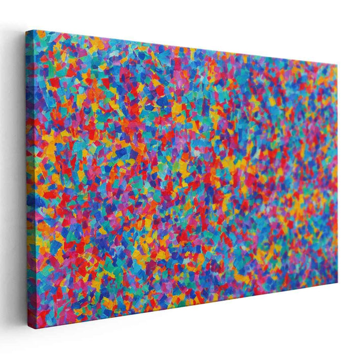 Chaos Unleashed Spectrum Symphony: Abstract Expressionist Burst of Color Canvas Art