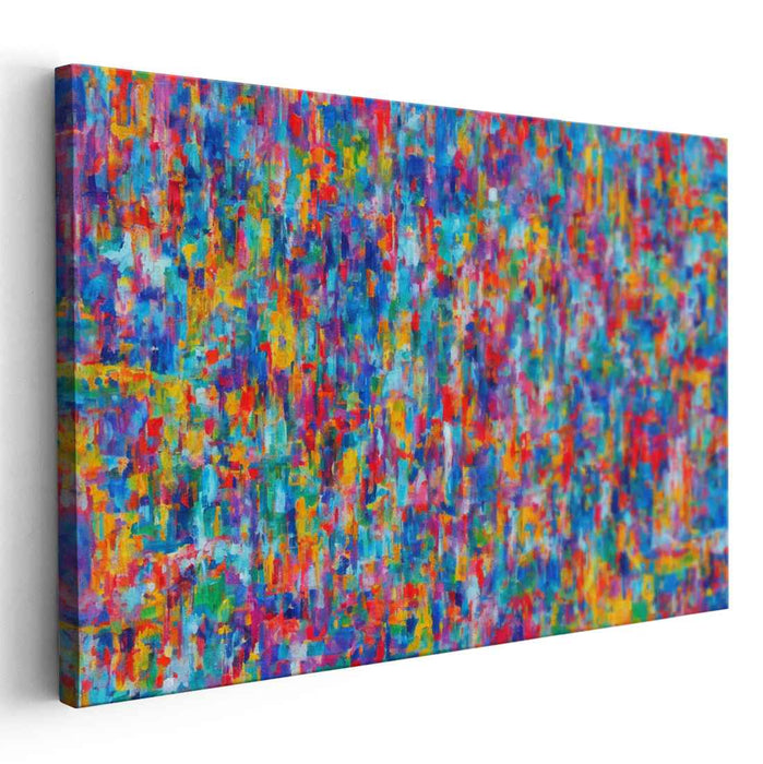 Vivid Energy Rush: Energetic Abstract Expressionist Canvas Art