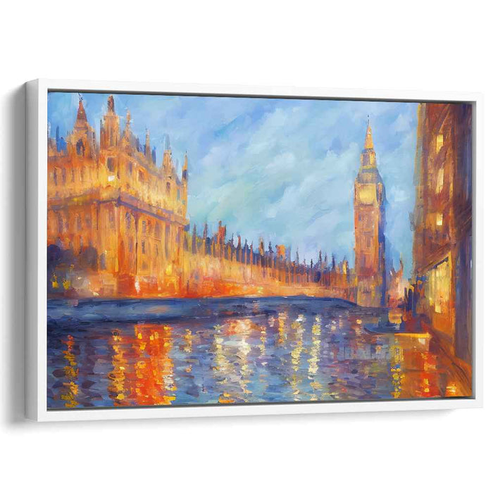 Luminous Cityscape Dreams: Impressionistic London Skyline Canvas Art