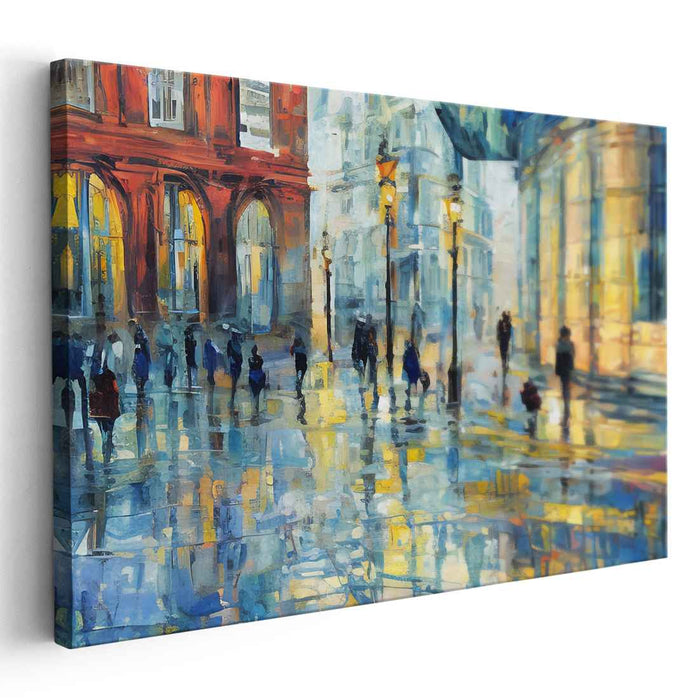 Dusk Drizzle Serenade: Evening Glow on Rainy Streets