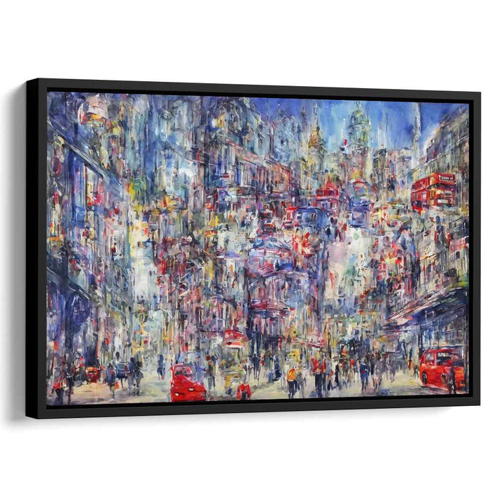 Pulse of City Streets: Vibrant Urban Life in Motion Canvas Art Print