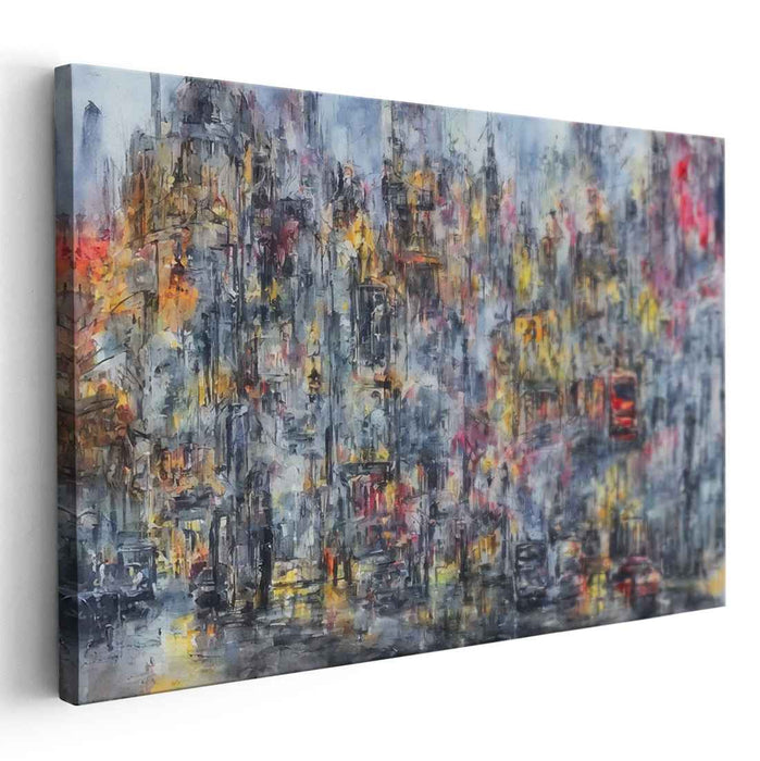 Urbane Impressions: Impressionist Metropolis Canvas Art Print