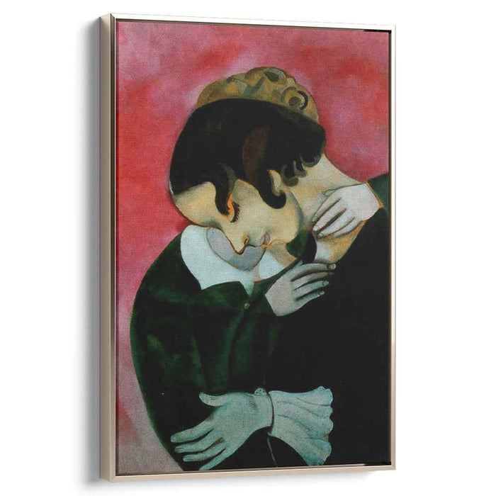 Lovers in pink (1916) by Marc Chagall