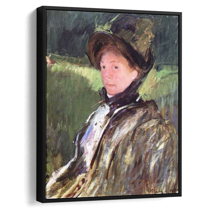 Lydia Cassatt in a Green Bonnet and a Coat (1880) by Mary Cassatt