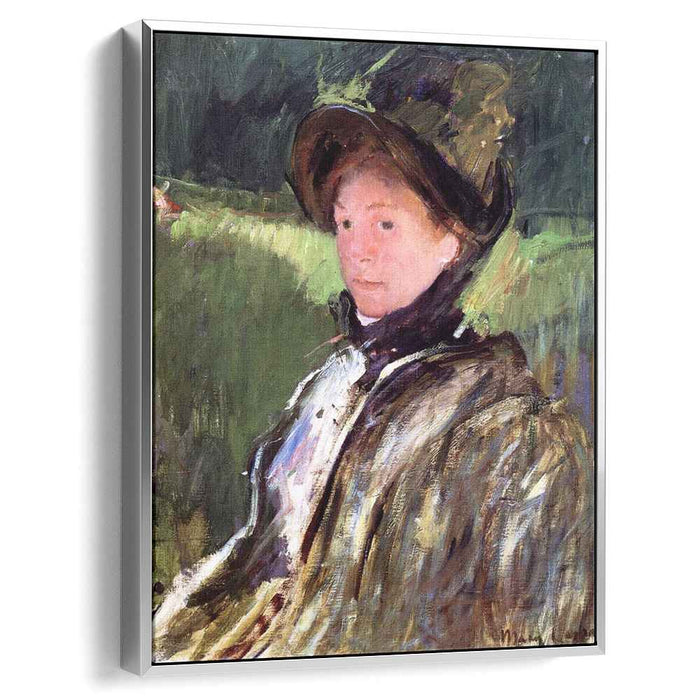 Lydia Cassatt in a Green Bonnet and a Coat (1880) by Mary Cassatt